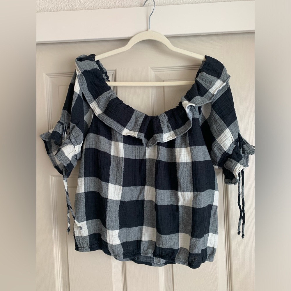 Anthropology Porridge gingham top in L